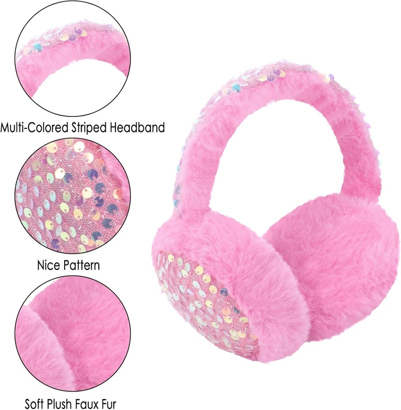 BUTITNOW Kids Knit Earmuffs Soft Plush Comfortable Winter Outdoor Ear Warmers for Boys Girls Age 4-16 Years - Image 2